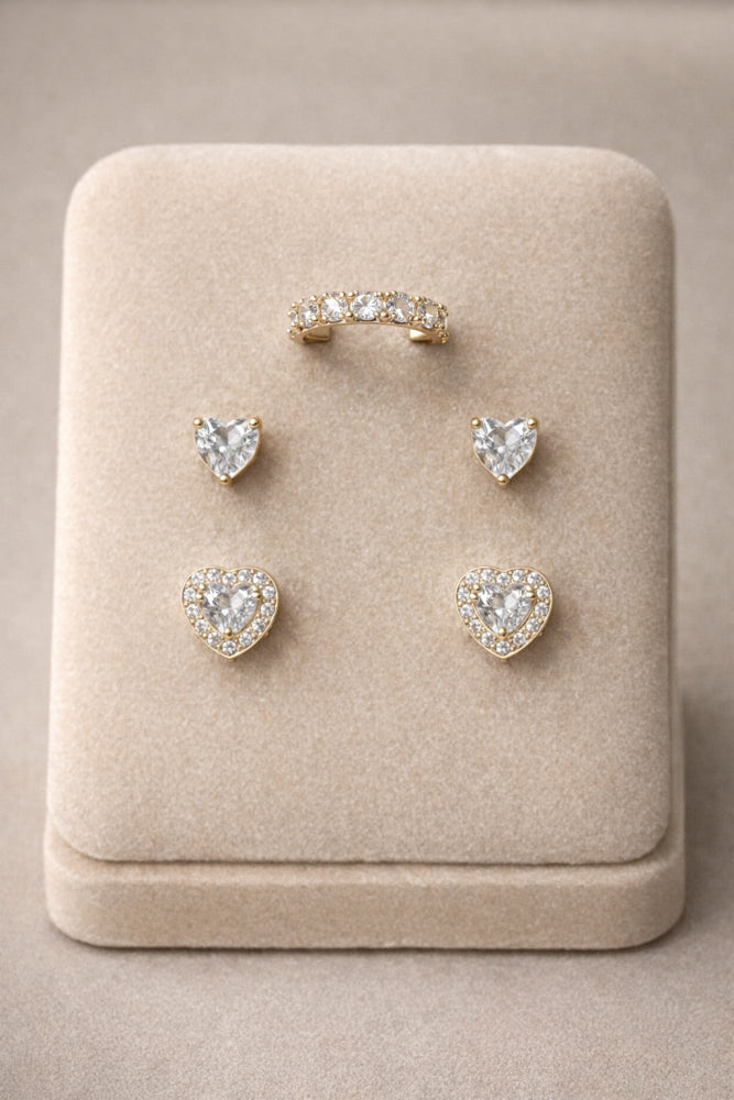 Trio de Brinco coração